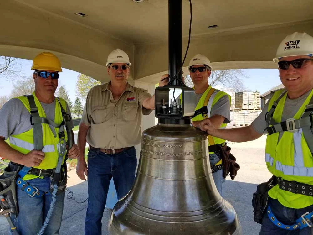 Mount Horeb United Methodist Church - Getting ready to set the bell