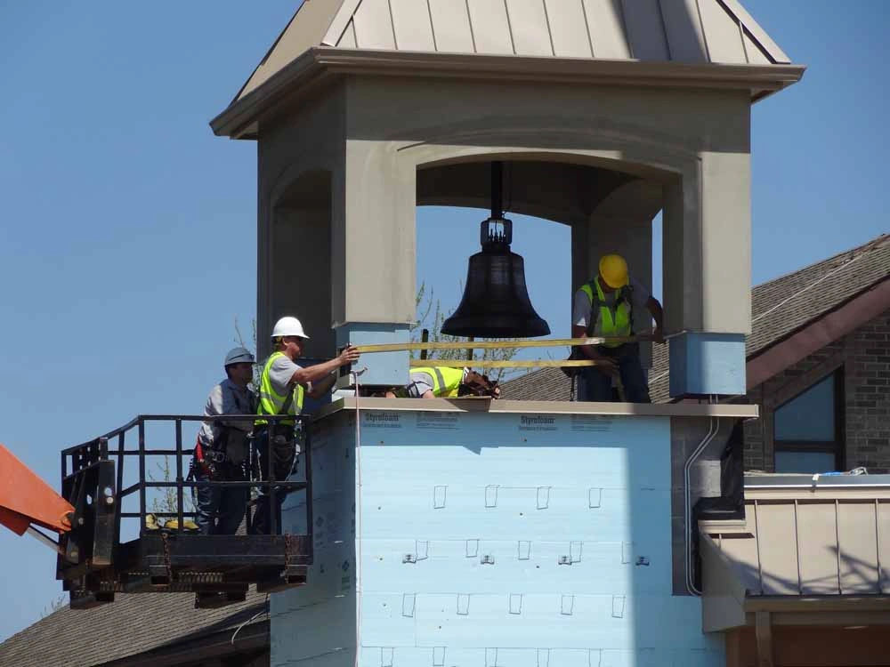Mount Horeb United Methodist Church - preparing to set the bell