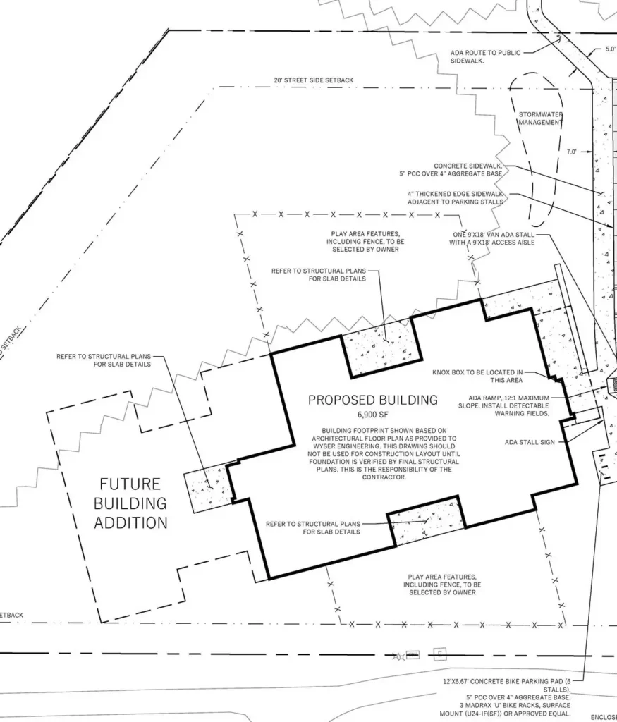 a building schematic drawing