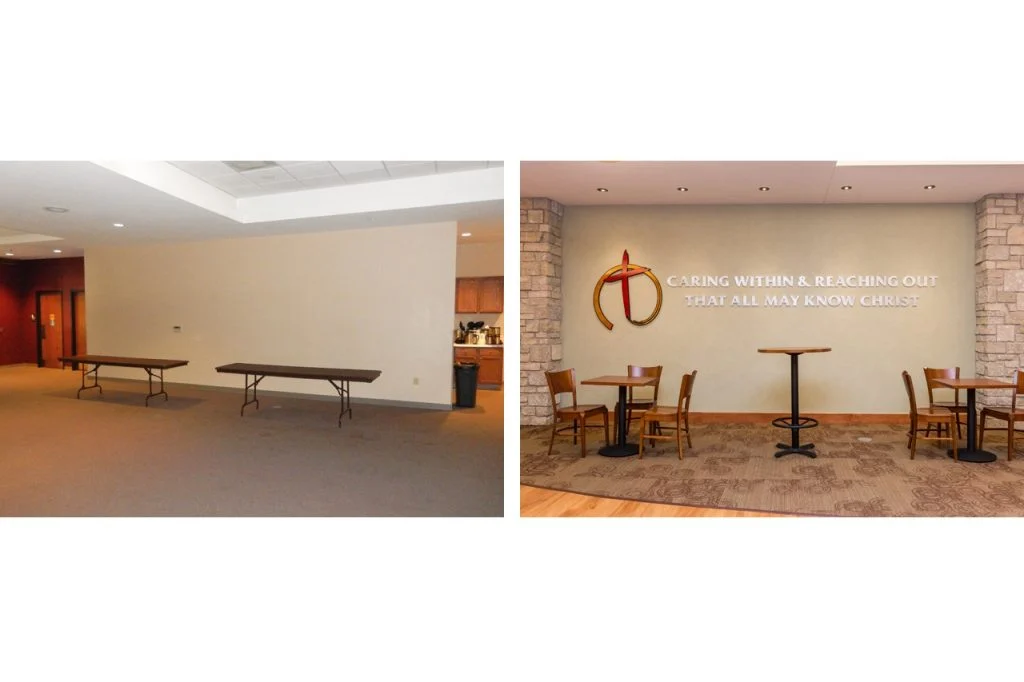 Asbury United Methodist Church remodel before after