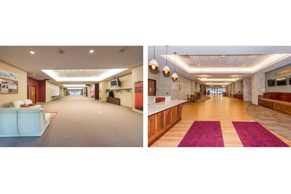 Asbury United Methodist Church remodel before after
