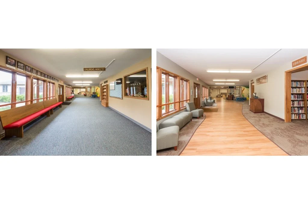 Asbury United Methodist Church remodel before after