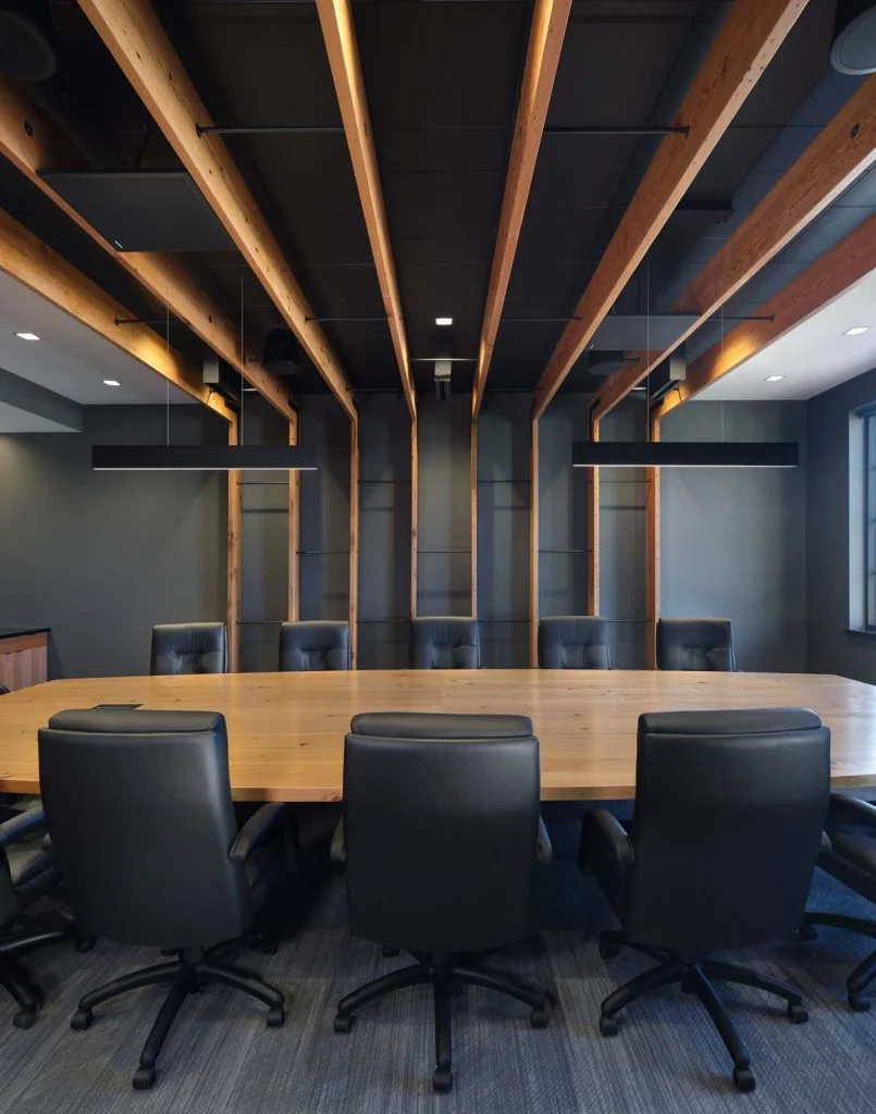 Duluth Trading Company - Board room with decorative timbers