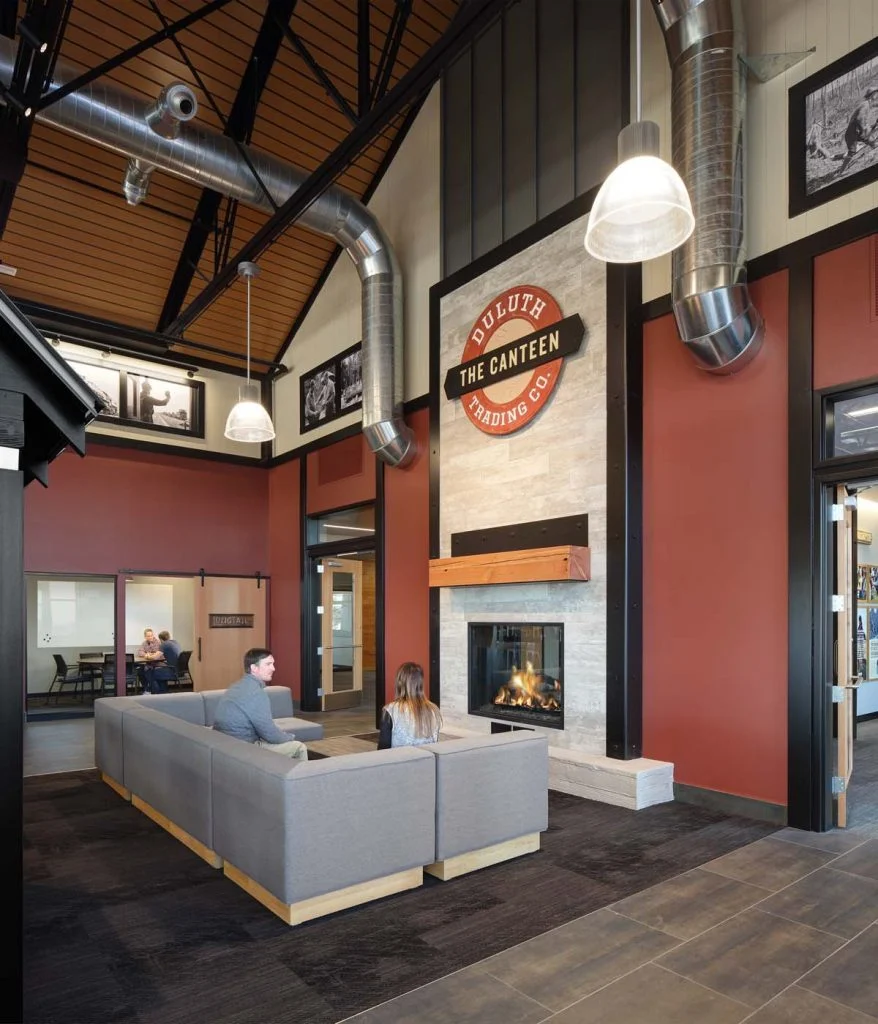 Duluth Trading Company - Double sided fireplace