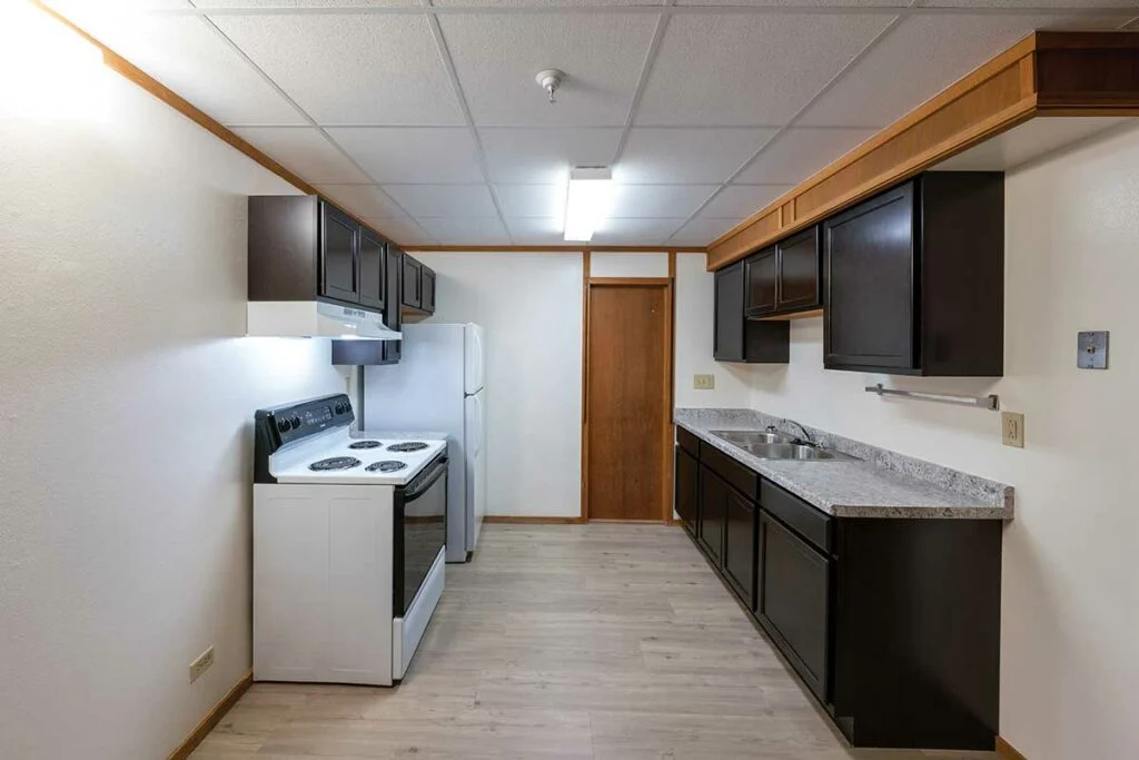 Edgewood University college dorms remodeled kitchen
