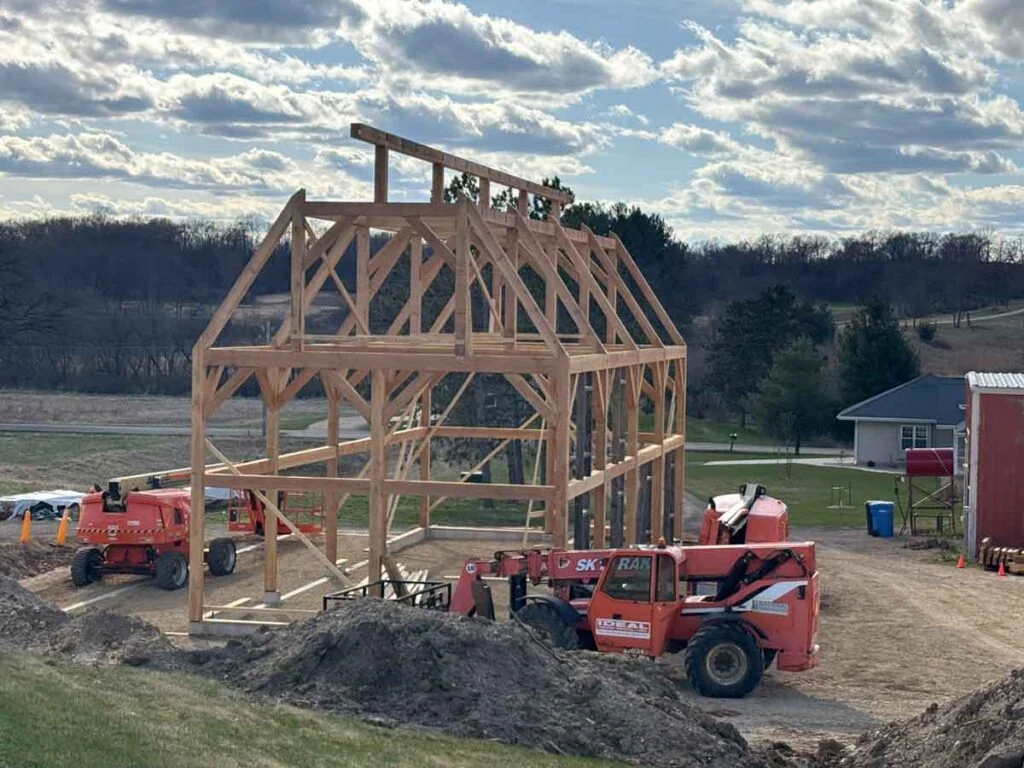 Flynn Creek Farm Timber Frame Barn