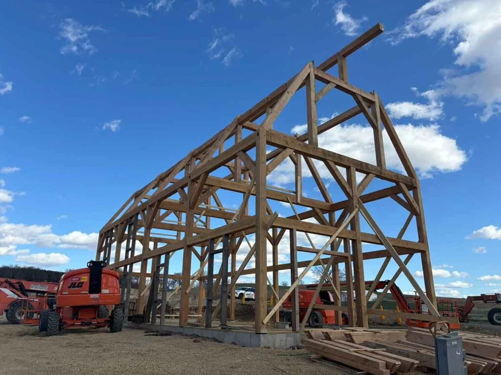 Flynn Creek Farm Timber Frame Barn