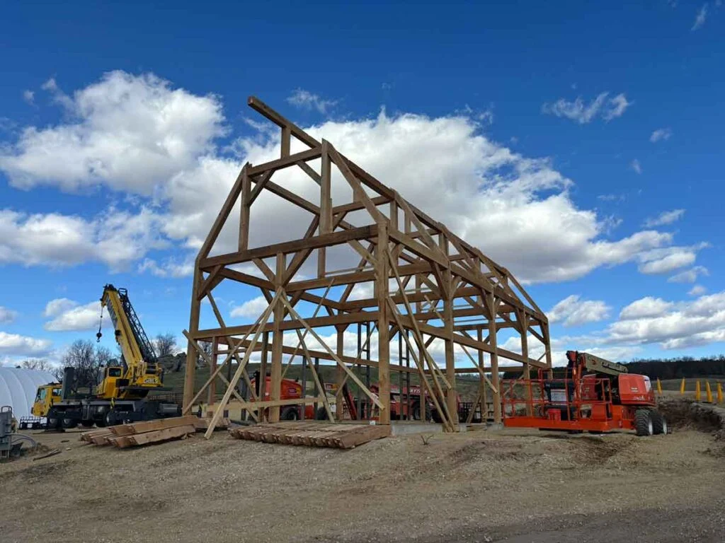 Flynn Creek Farm Timber Frame Barn