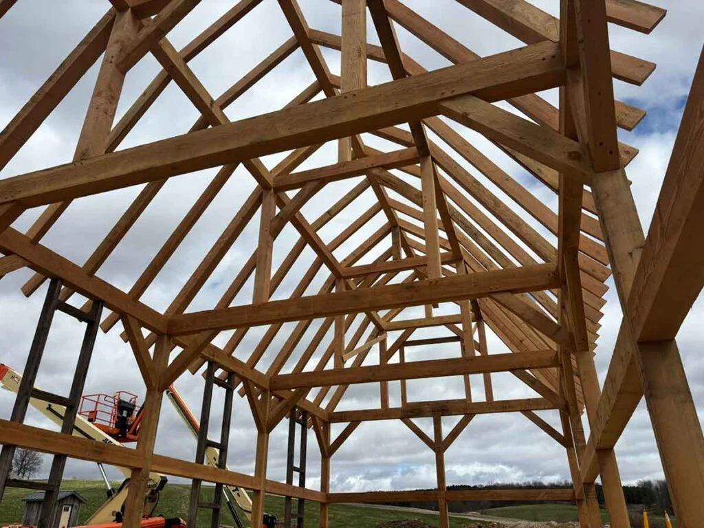 Flynn Creek Farm Timber Frame Barn