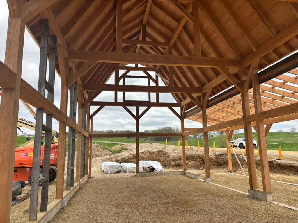 Flynn Creek Farm Timber Frame Barn