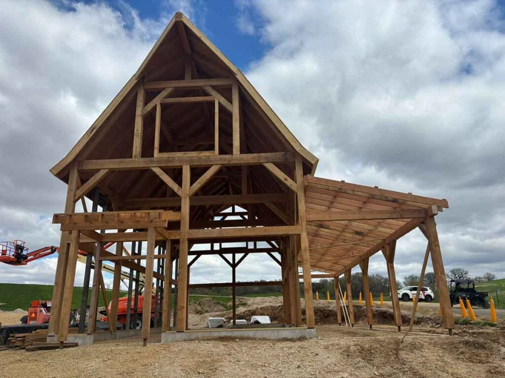 Flynn Creek Farm Timber Frame Barn