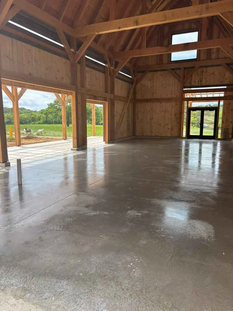 Flynn Creek Farm Timber Frame Barn