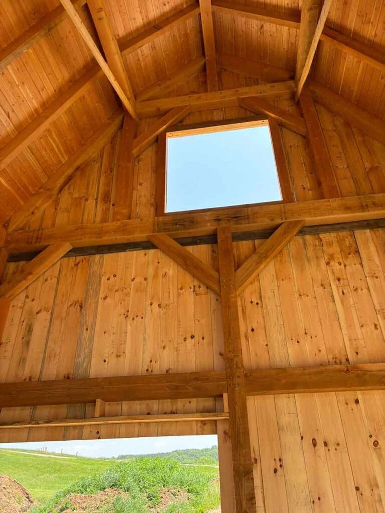 Flynn Creek Farm Timber Frame Barn