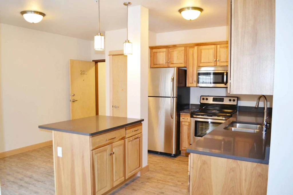 Monroe & Harrison Mixed-Use kitchen area