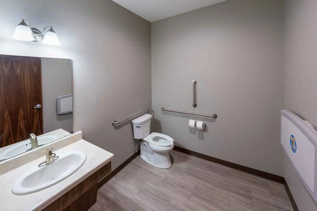One of two bathrooms in the addition - St. Joseph Catholic Church