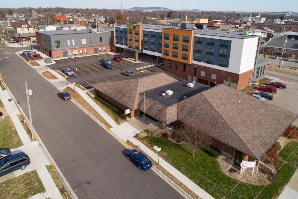 Platteville Holiday Inn Express - Platteville library block