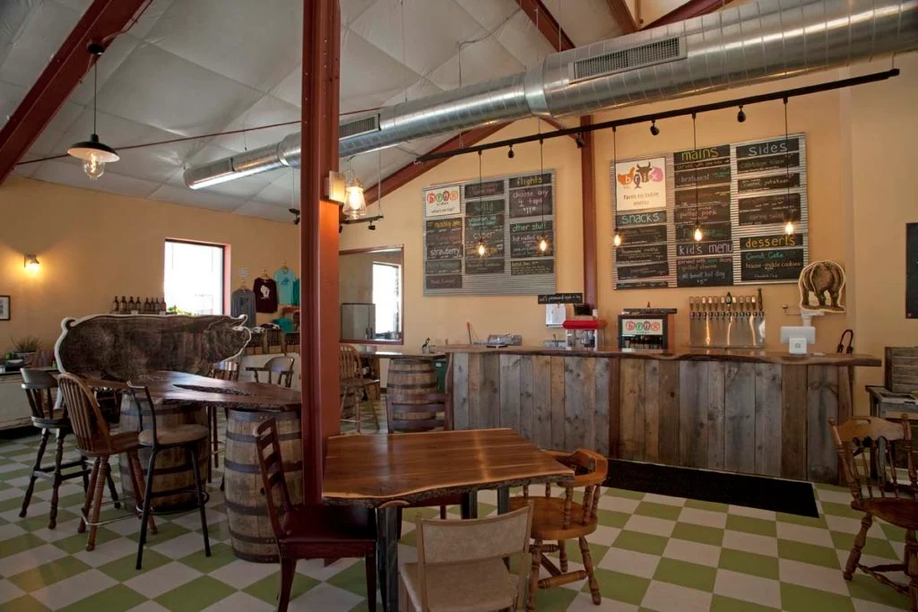 Brix Cider rustic bar