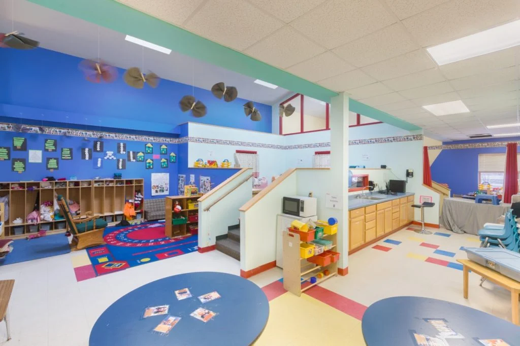 Campus for Kids - Half walls allot for ease of supervision