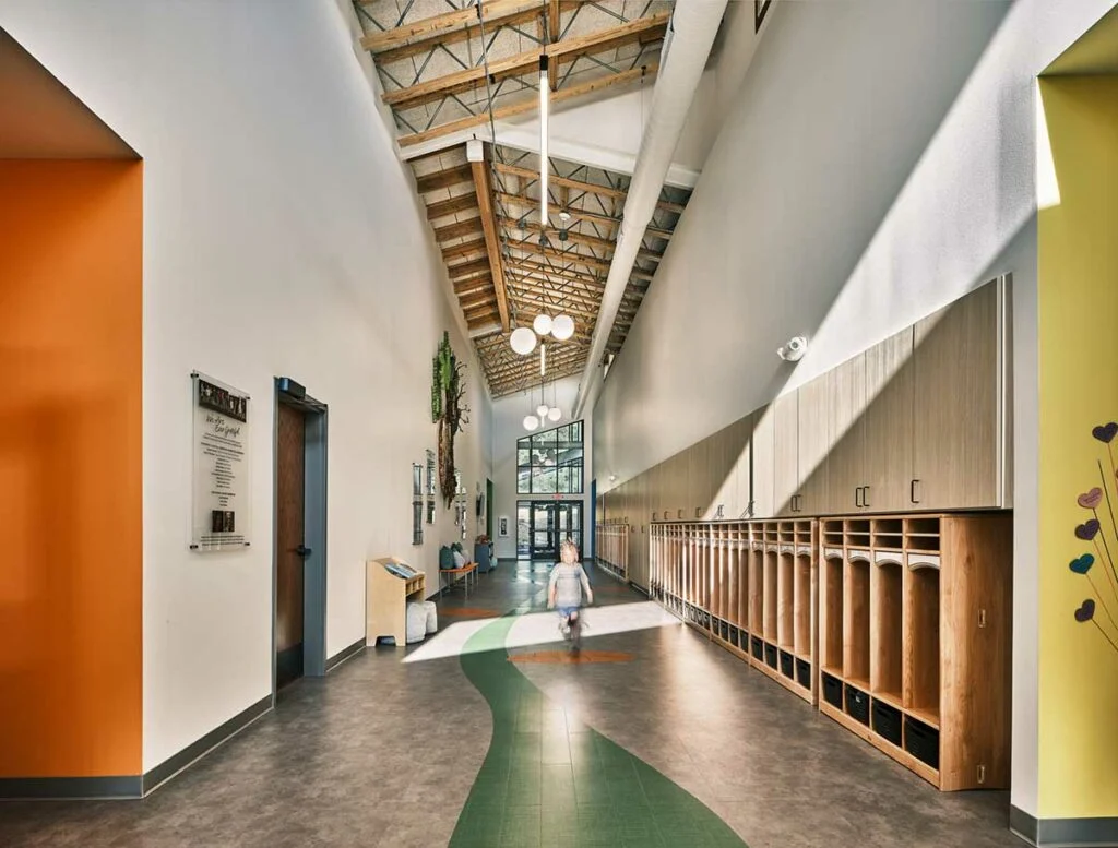 Children’s Community School - Color-coded classroom doorways