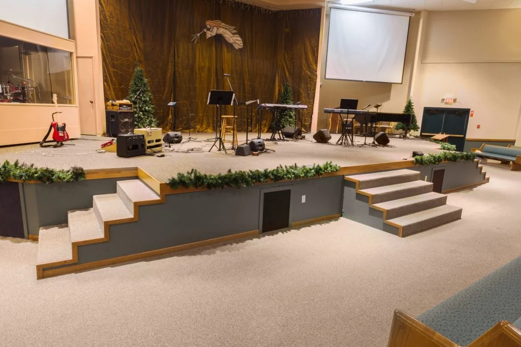 City Church - Raised sanctuary stage