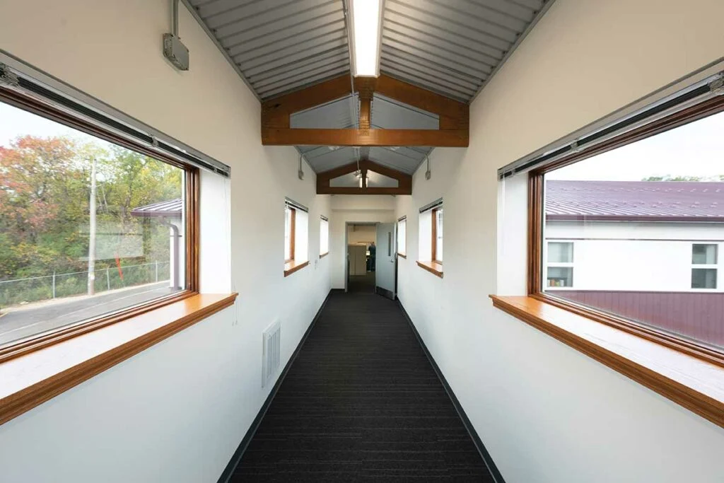 Cleary Building Corp - A skyway connects the two additions