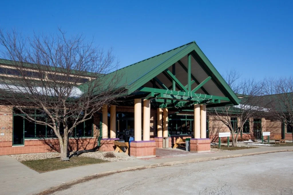 Dane County Humane Society - Large covered front entry