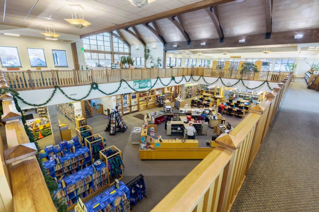 DeForest Area Public Library overlooking children library