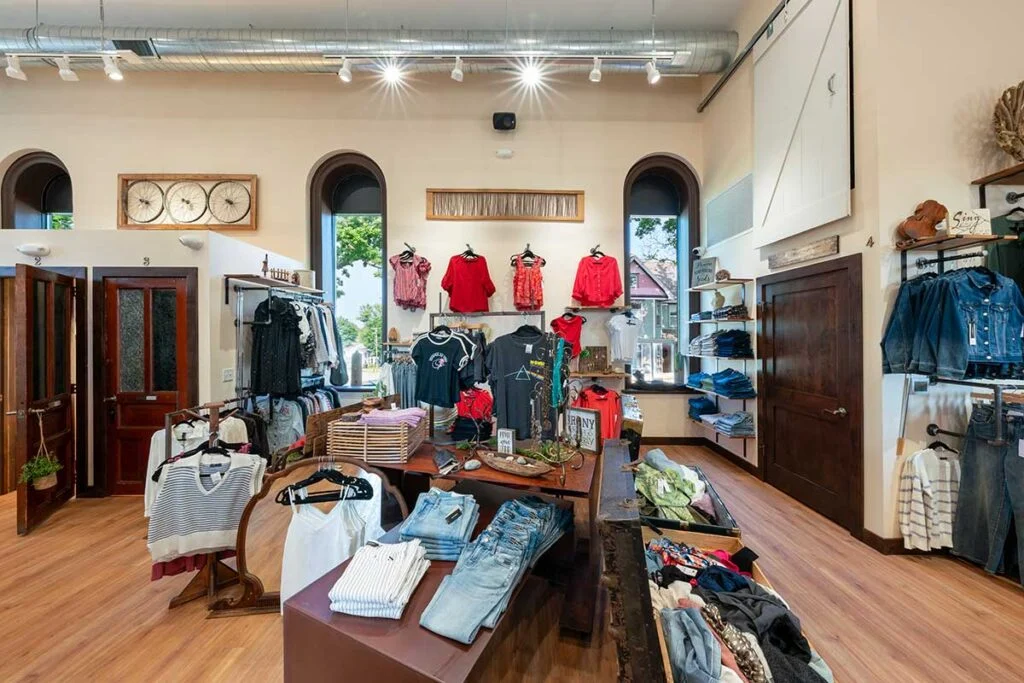 Faded Roots Boutique exposed ductwork
