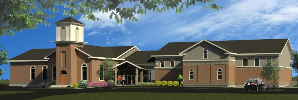 Fulton Church - Color rendering of the 2018 church addition