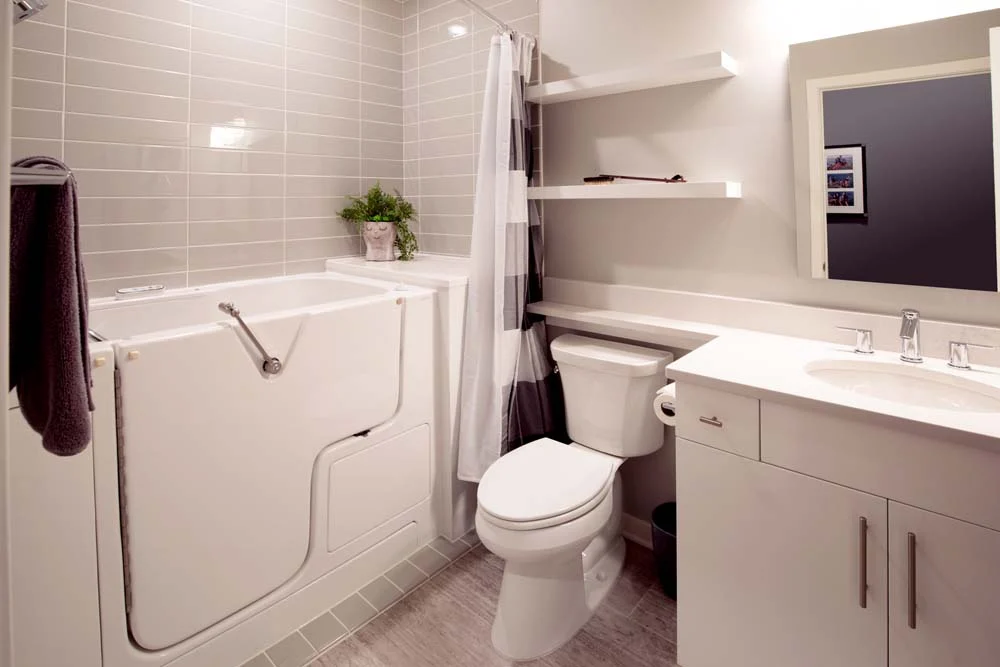 Glen Wood Heights Condominium Homes bathroom with ADA