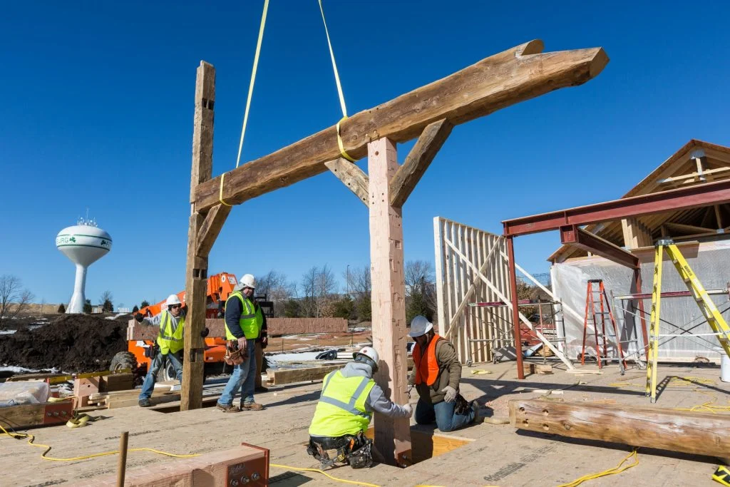 Harvest Haven Timber Frame Barn 150-year-old timber beams