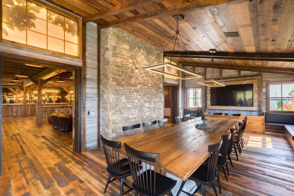 Harvest Haven Timber Frame Barn Conference room