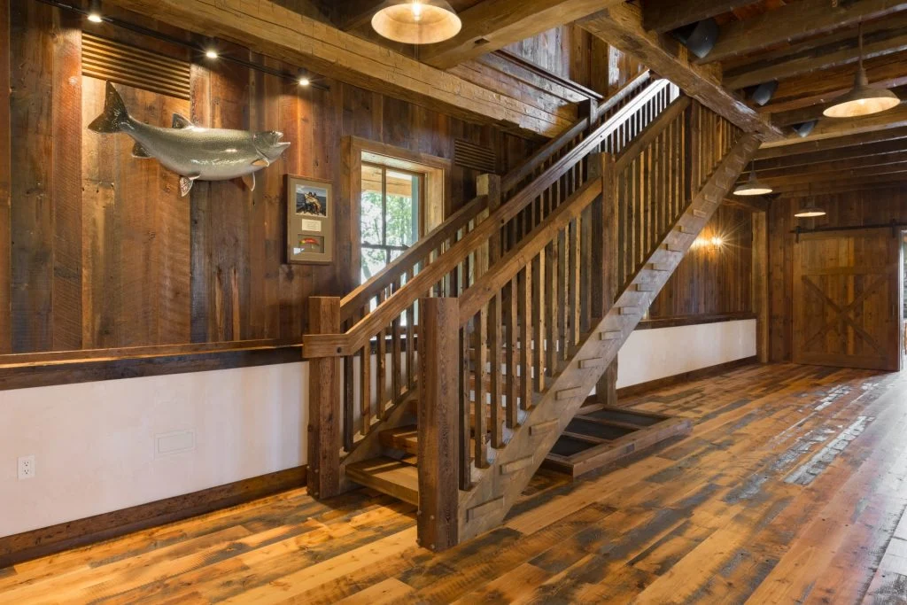 Harvest Haven Timber Frame Barn Wood from a large grain elevator