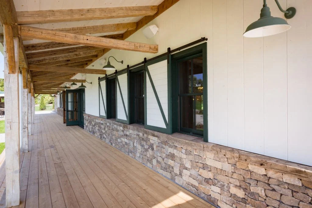 Harvest Haven Timber Frame Barn board sliding