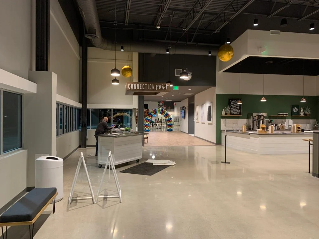 Heartland Church - Cafe and hallway to children's ministry