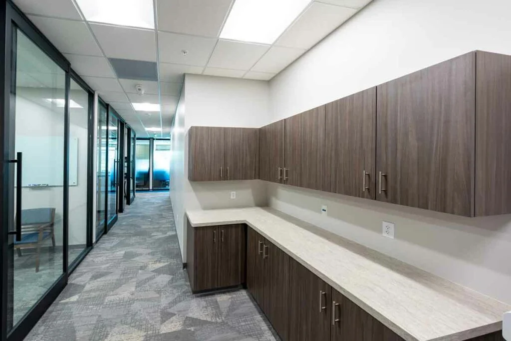 Heckmann Financial Workspace with new cabinets and counters