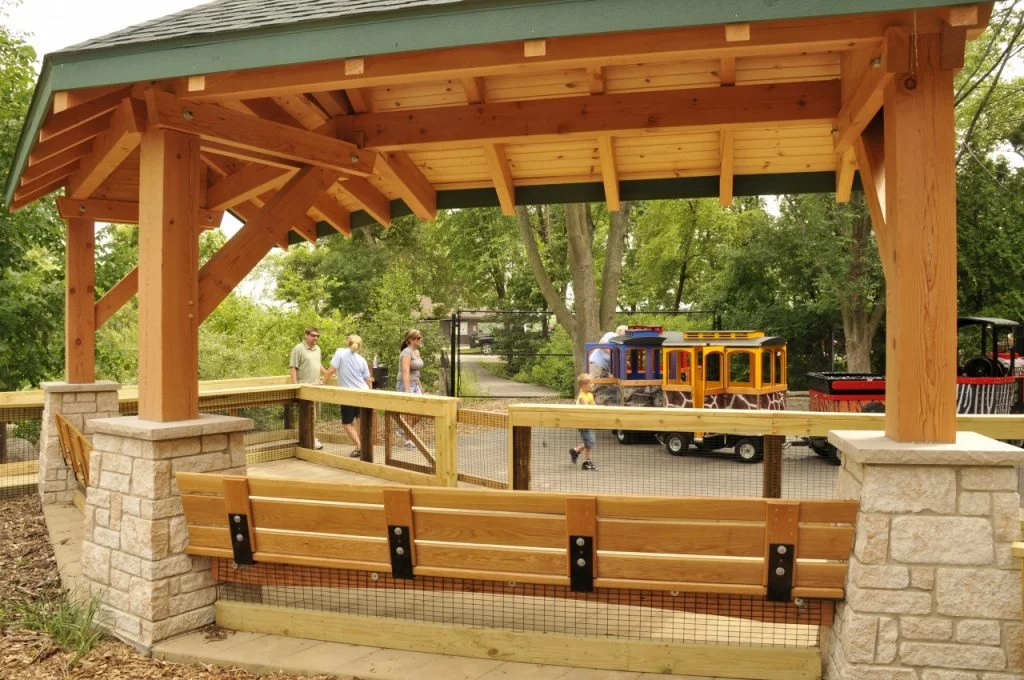 Henry Vilas Zoo Children’s Barn and Train Depot - Douglas fir timber frame structure