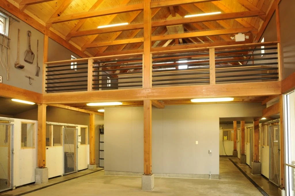 Henry Vilas Zoo Children’s Barn and Train Depot - First floor with exposed timber beams