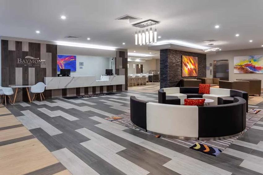 Hotel of the Arts Baymont Inn & Suites Open and welcoming lobby