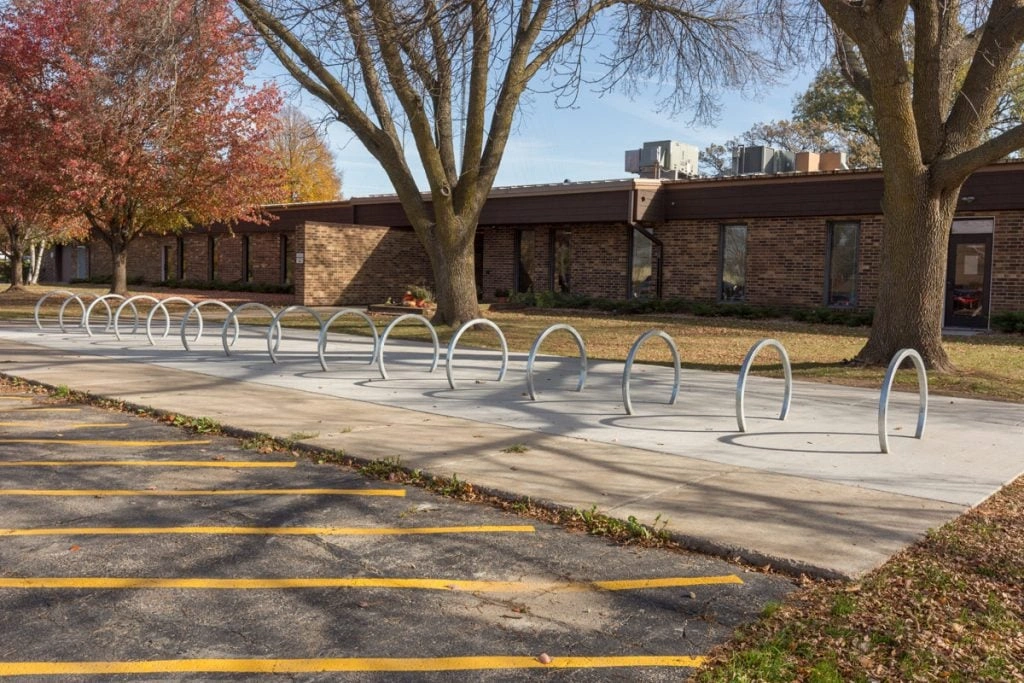Lighthouse Church & Christian School - Exterior with new bike racks