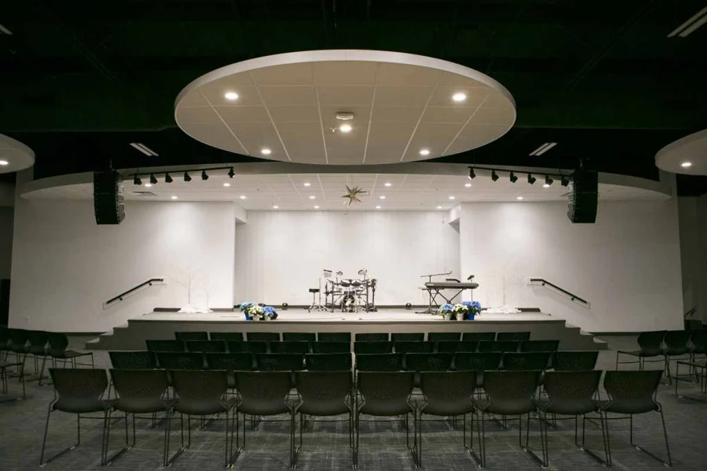 Lighthouse Church & Christian School - Seating and raised stage