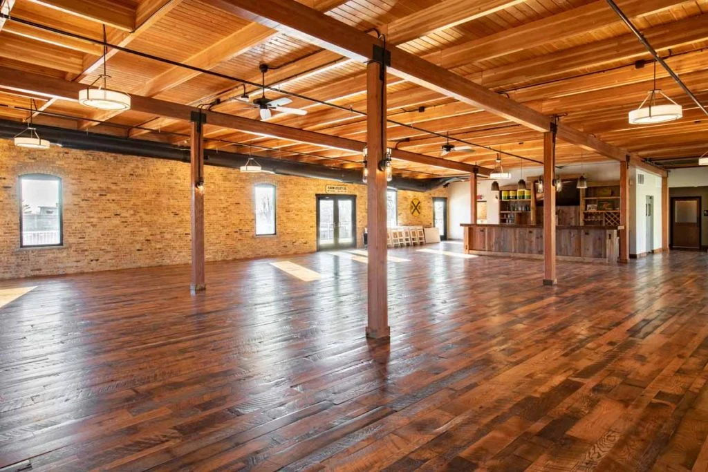 Martinson Hall Reclaimed barn wood flooring