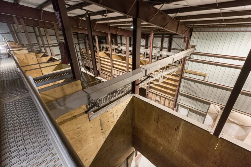 Midwestern BioAg Catwalk and storage bins