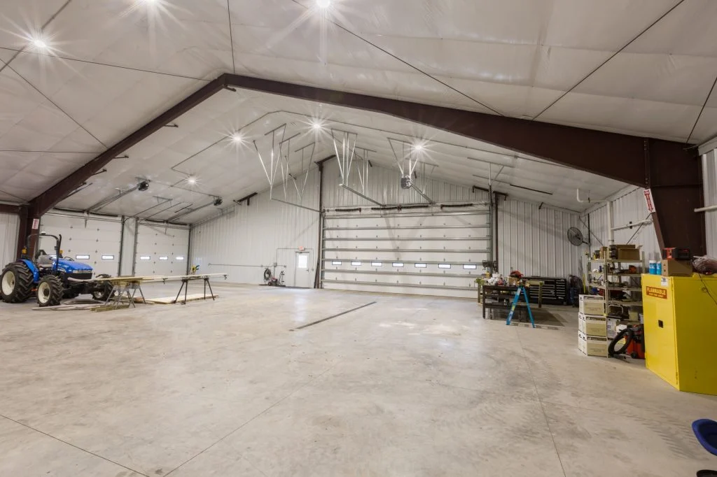 Midwestern BioAg Shop with radiant floor heating system