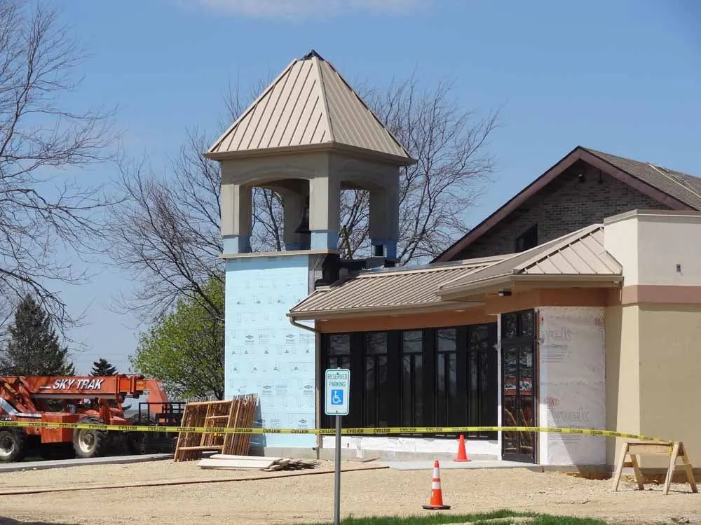 Mount Horeb United Methodist Church - Historic bell now in place