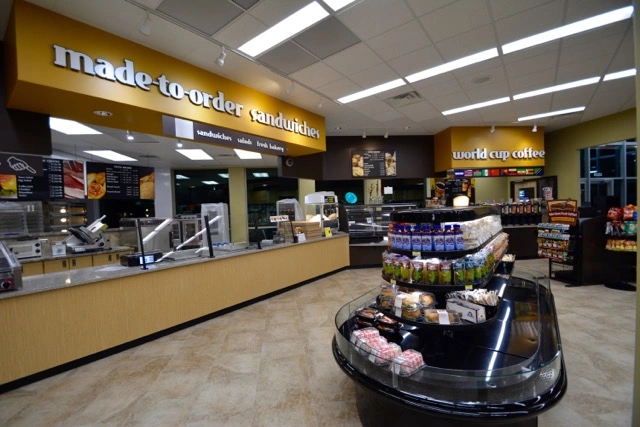 Large Pdq In Store PDQ Food Stores - Supreme Structures