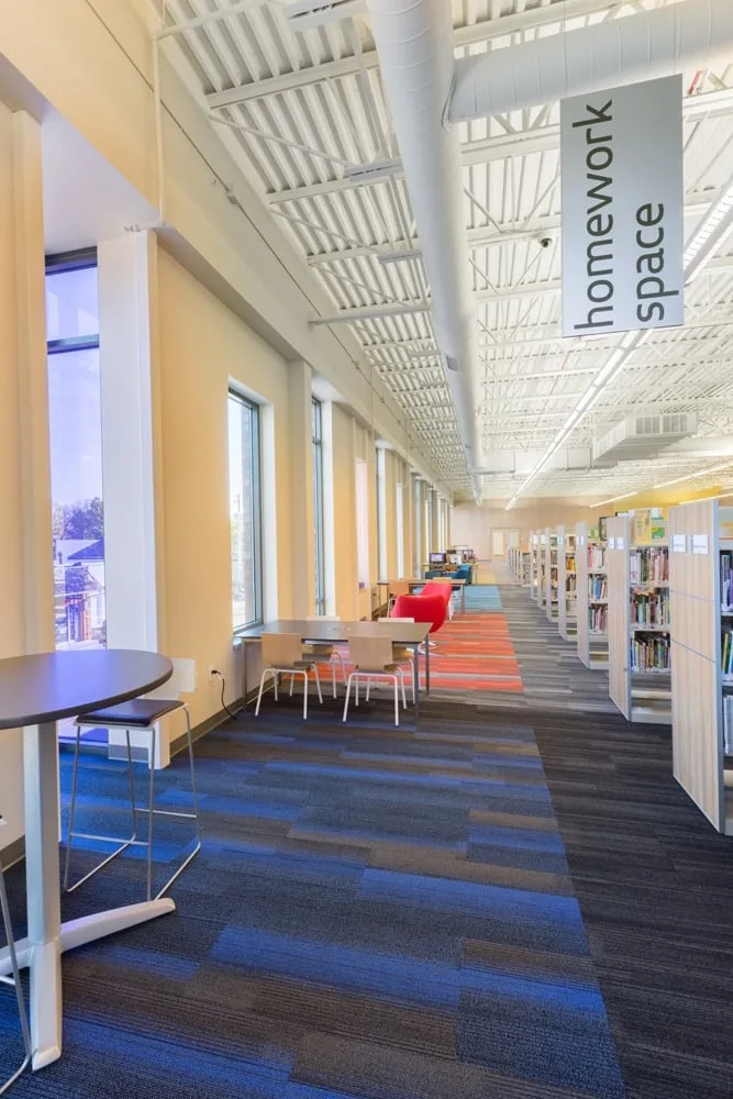 Platteville Public Library Designated reading and study spaces