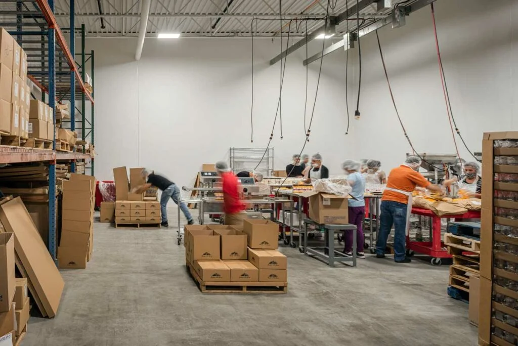 Saco Foods Packaging area
