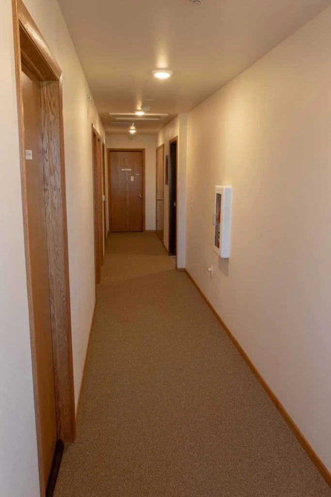 Sisters of Mary Morning Star Convent - Hallway to cloister cells and connection to existing structure