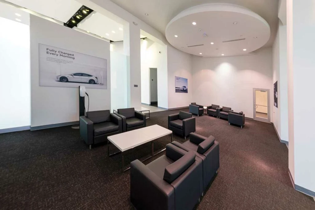 Tesla Service Center Customer lounge